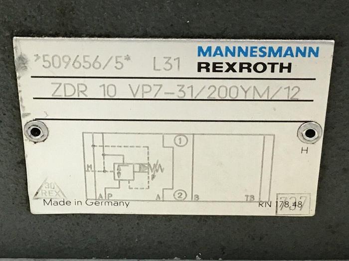 Used REXROTH Directional Valve ZDR10VP731200YM12 #137947