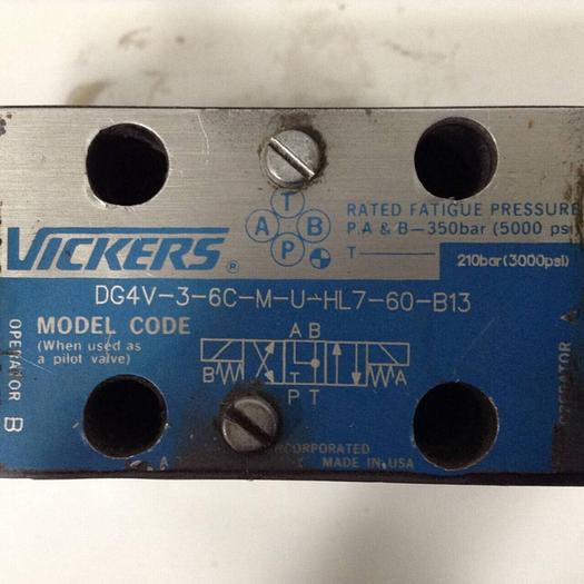 Used VICKERS Valve DG4V-3-6C-M-U-HL7-60-B13 Used