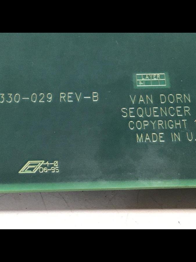 Used VAN DORN Sequencer Circuit Board PC330-029 330-029 #117734