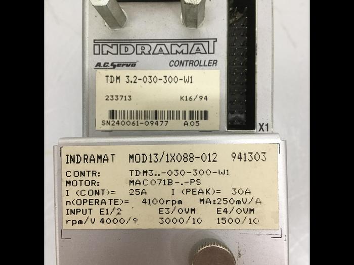 Used INDRAMAT Servo Drive TDM 3.2-030-300-WI Used