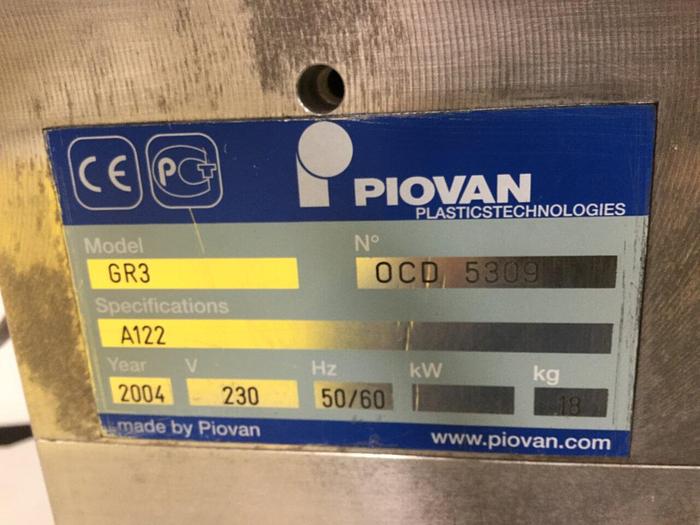 Used PIOVAN Vacuum Receiver GR3 #105234