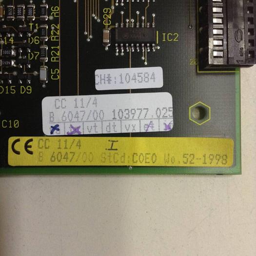 Used BACHMANN Circuit Board CC11/4 E06048/00 002 #84960