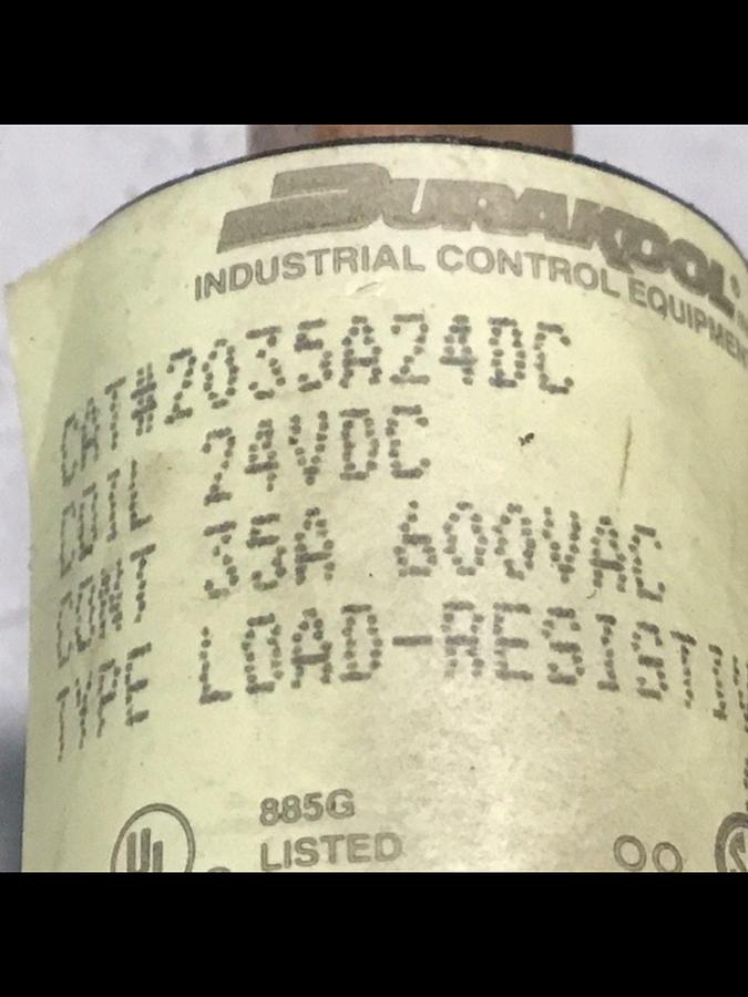 Used DURAKOOL Contactor Relay 2035A24DC Used
