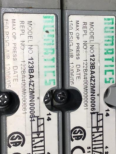 Used NUMATICS Flexiblok Manifold & Valves 123BA4Z2MN00061 #118814
