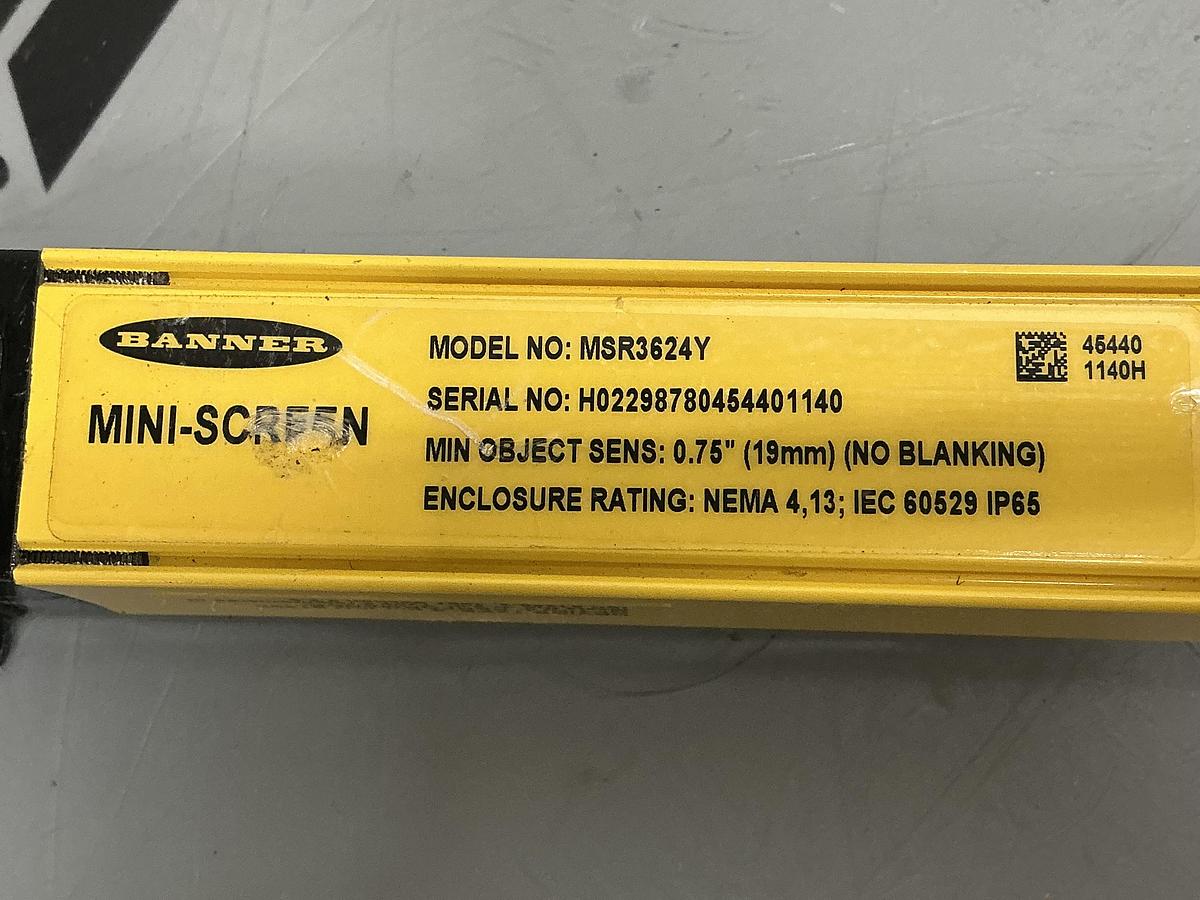 Used BANNER ENGINEERING MSR3624Y