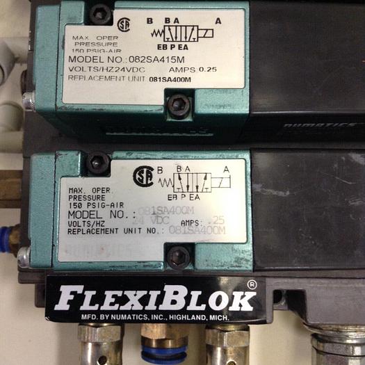 Used NUMATICS Control Block w/ Valves 082SA415M #80030
