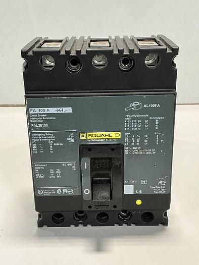Used SQUARE D FAL36100