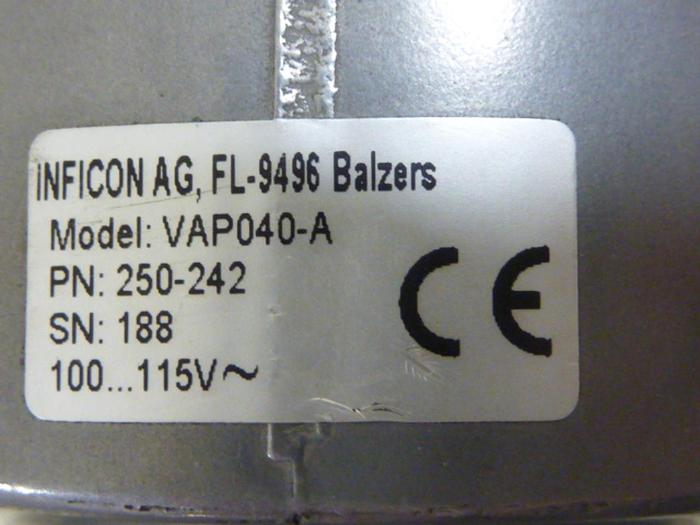 Used INFICON Actuated Valve VAP040-A #48583