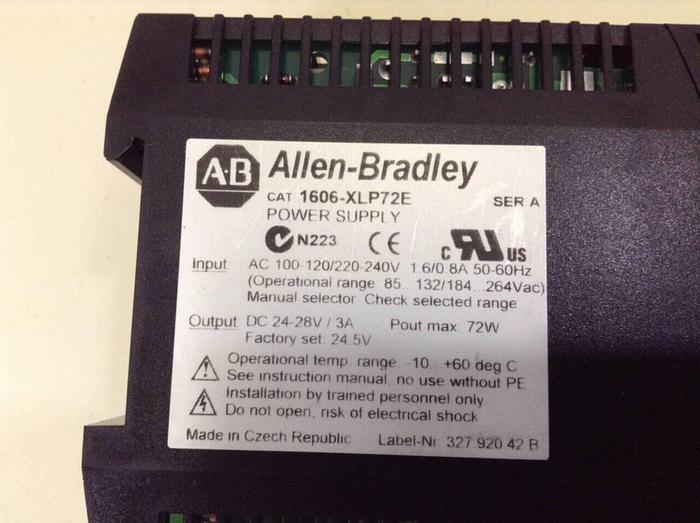 Used ALLEN BRADLEY Power Supply 1606-XLP72E  SER A #79605