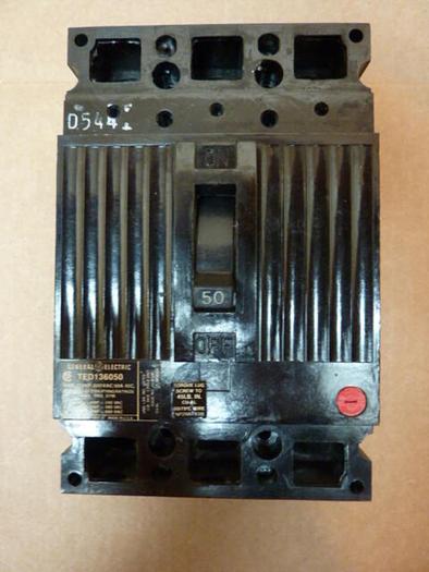 Used GE 50 Amp Circuit Breaker TED136050 #27780