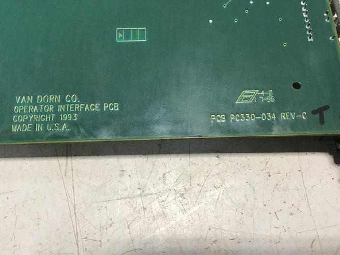Used VAN DORN Operator Circuit Board PC330-034 Used