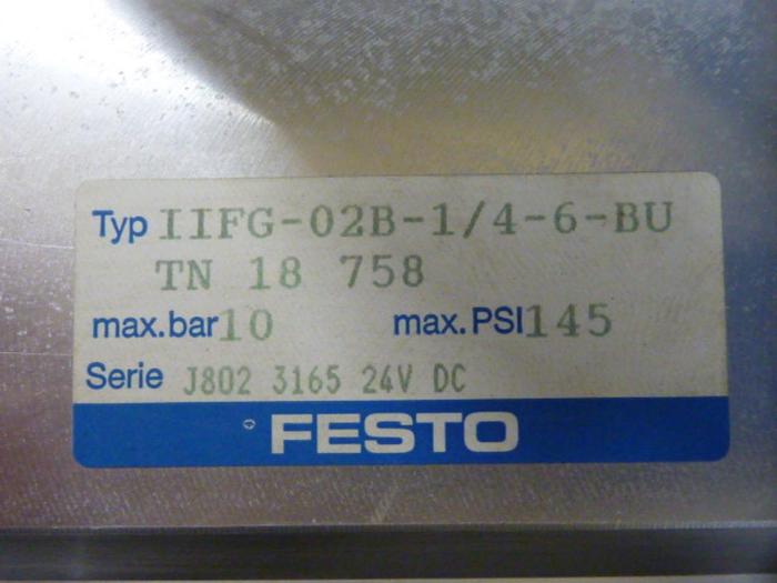 Used FESTO Control Block / Valve Terminal IFB8-02 #52785