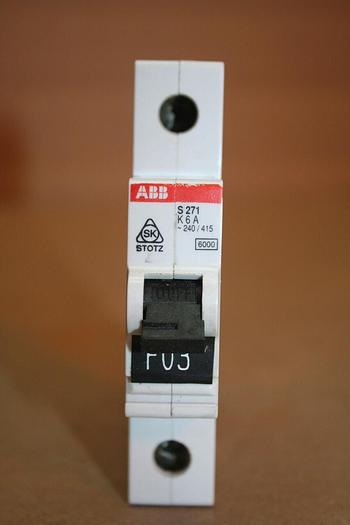 Used ABB 6 Amp Circuit Breaker S271-K6 #19880