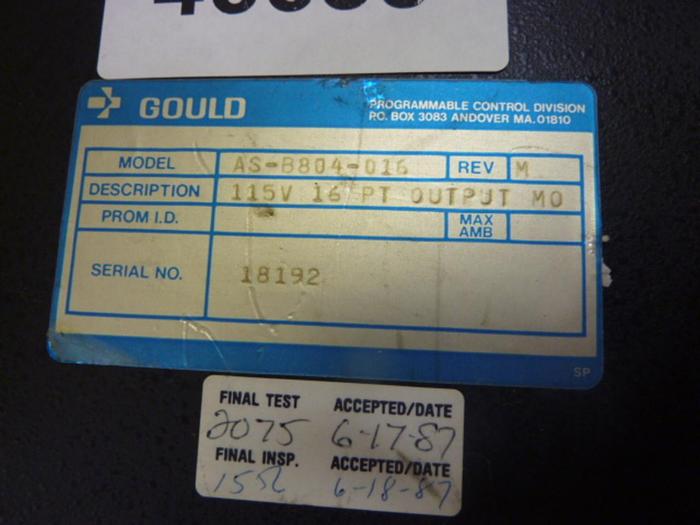 Used GOULD Output Module AS-B804-016 #46633