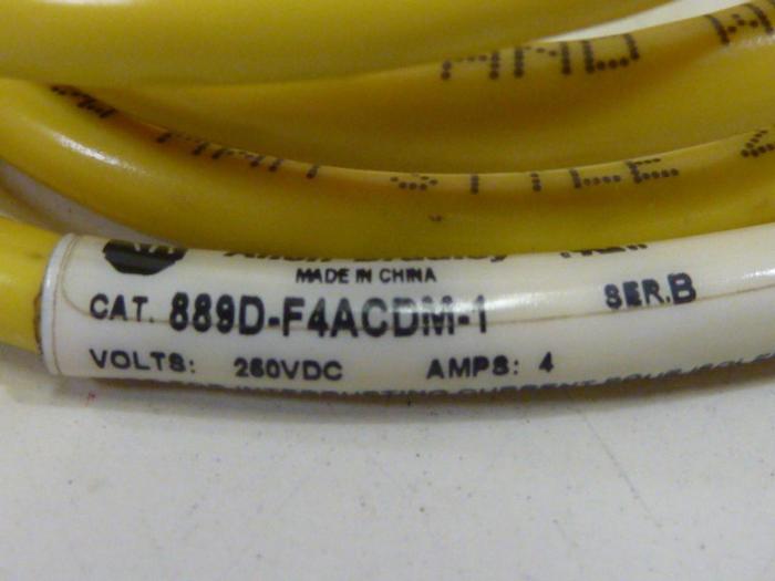 Used ALLEN BRADLEY Photoswitch & Cable 889D-F4ACDM-1 SER B #64515