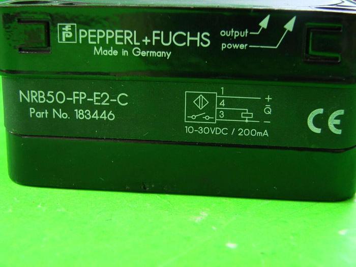 Used PEPPERL & FUCHS Inductive Sensor NRB50-FP-E2-C-P3-V1 #8396