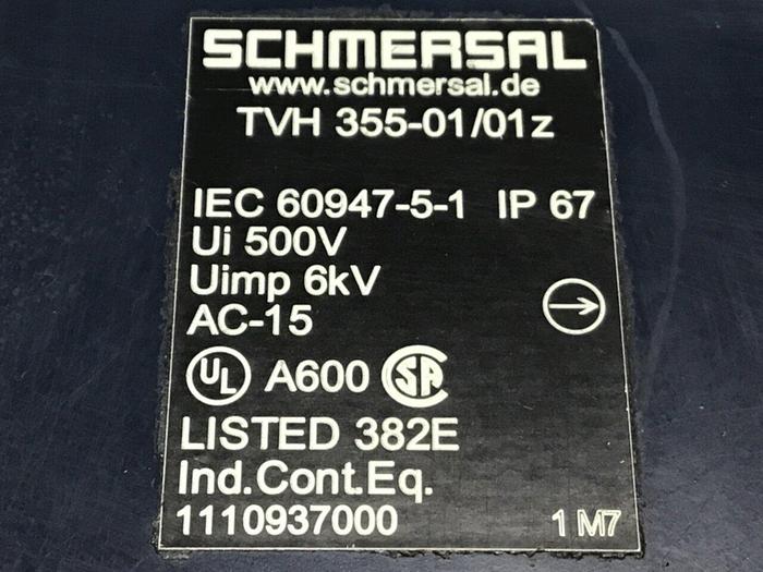 Used SCHMERSAL Limit Switch TVH 355-01/01Z #122084