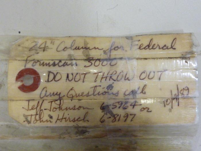 Used FEDERAL 24" Column COLUMN480 #56480