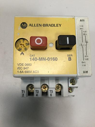 Used ALLEN BRADLEY Manual Motor Starter 140-MN-0160 SER B #101838
