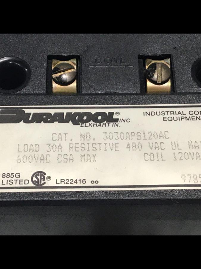 Used DURAKOOL Relay 3030APS120AC Used