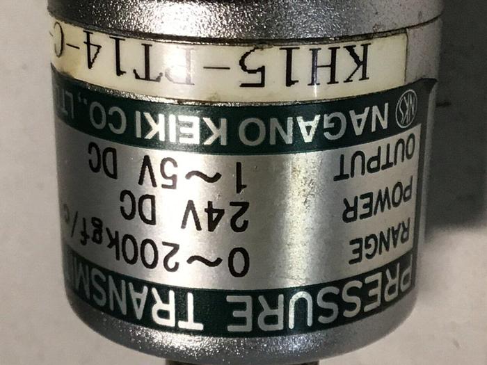 Used NAGANO Pressure Transmitter KH15-PT14-C-200-0.25 #126513