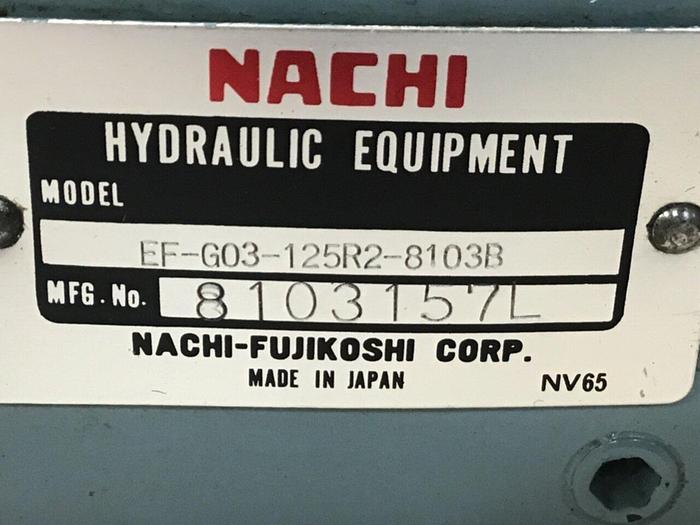 Used NACHI Valve EF-G03-125R2-8103B #129675