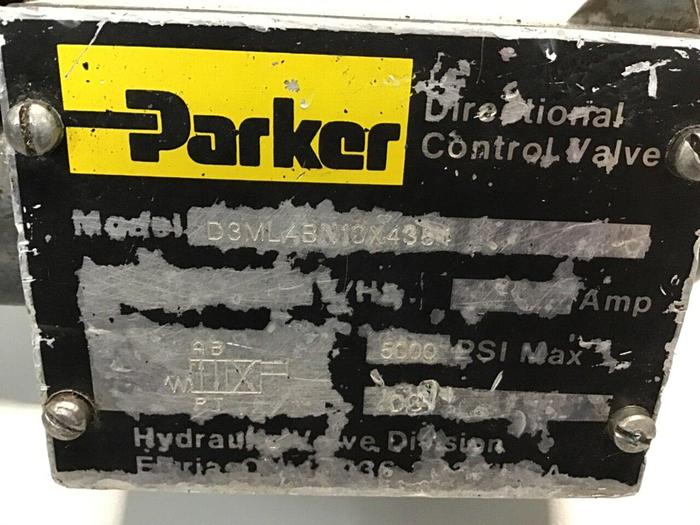 Used PARKER Directional Control Valve D3ML4BN10X4384 Used