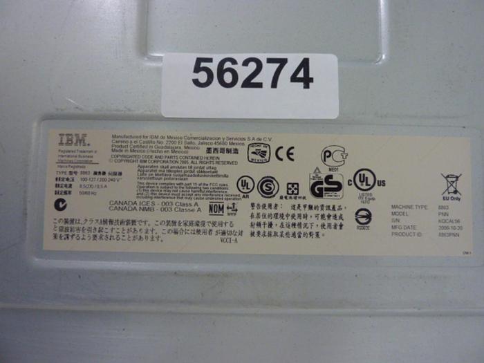 Used IBM Rackmount Server 8863-PNN #56274