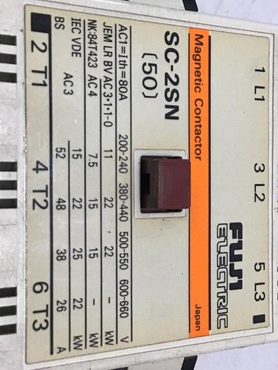 Used FUJI ELECTRIC Contactor SC-2SN 4NC2F0 #120071