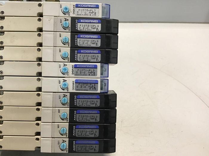 Used KOGANEI Manifold w/ Valves F10M10AJ #120925