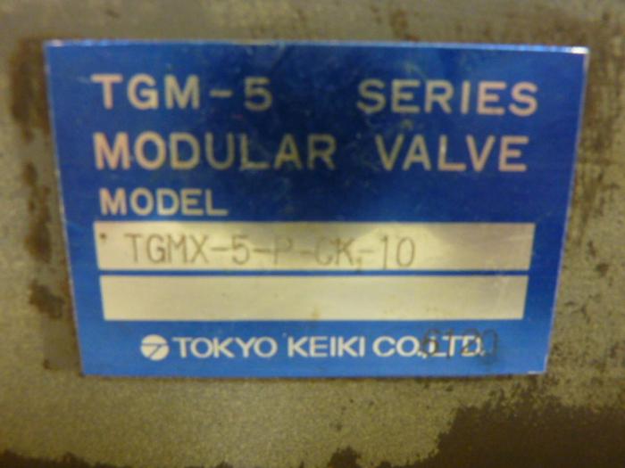 Used TOKYO KEIKI Modular Valve TGMX-5-P-CK-10 #65228