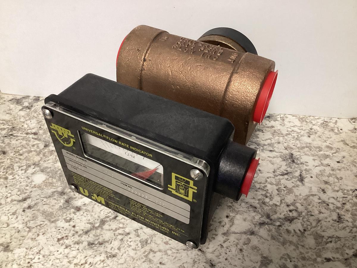 UNIVERSAL FLOW MONITORS Flow Rate Indicator 2459-50-1-1/2-0 #32210