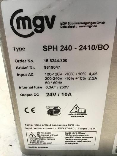 Used MGV Power Supply SPH 240-2410/BO USED