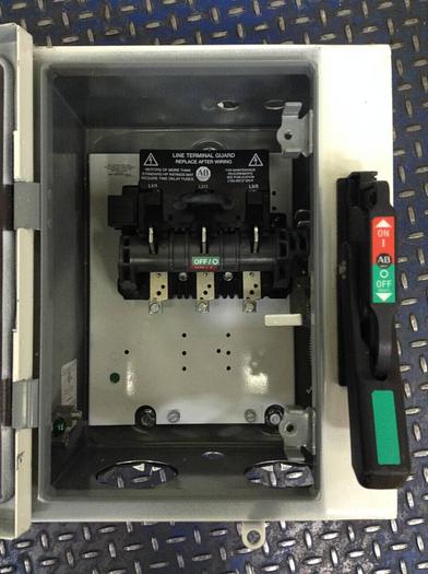 Used ALLEN BRADLEY Disconnect Safety Switch 1494G-BF3N-98-203W SER 1 #74870