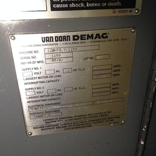 Used VAN DORN Safety Stop Bar 120HT / SB #90261