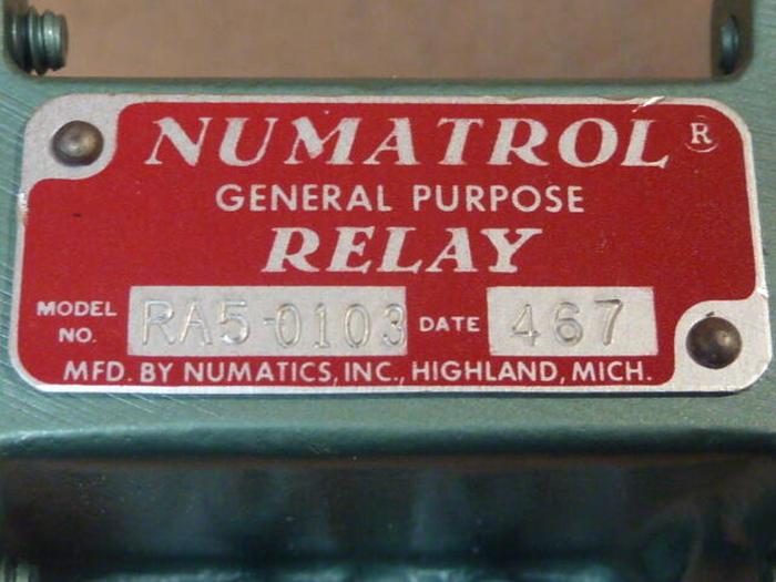 NUMATROL General Purpose Relay RA5-0103 #32510