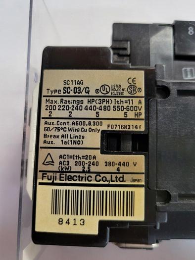 Used FUJI ELECTRIC Contactor SC-03/G SC11AG #104159