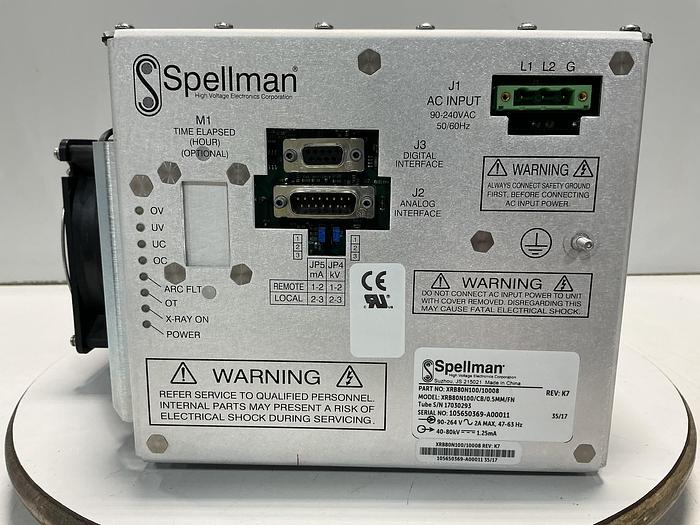 Used SPELLMAN XRB80N100/10008