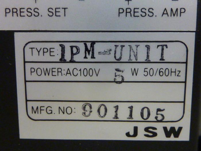 Used JSW Injection Press Monitor 1PM-UNIT #65682