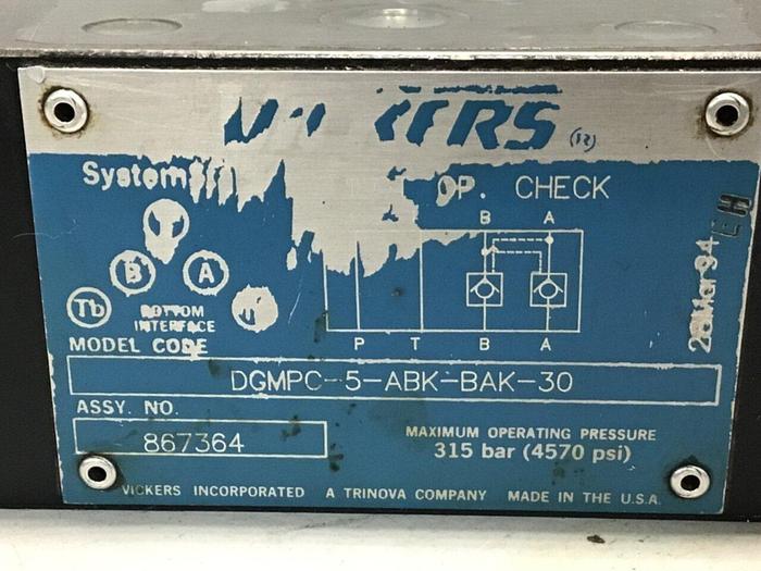 Used VICKERS Valve DGMPS-5-ABK-30 #132077