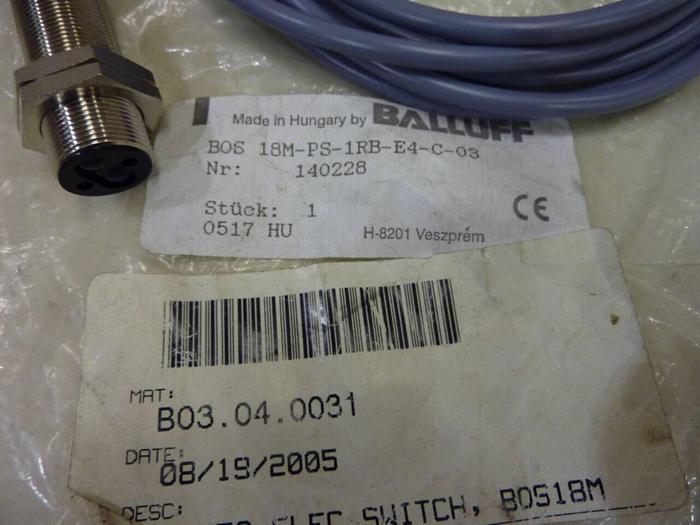 BALLUFF Sensor BOS 18M-PS-1RB-E4-C #42186