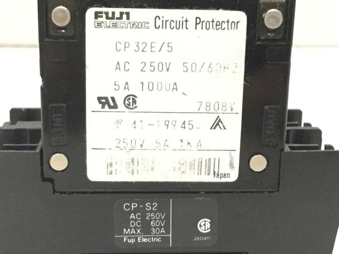 Used FUJI ELECTRIC Circuit Protector CP32E/5 #104150