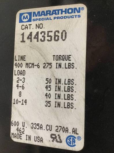 Used MARATHON Power Distribution Block 1443560 #98097