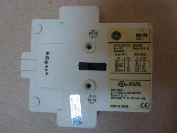 Used GENERAL ELECTRIC / GE Auxiliary Contact BCLL20 #31619