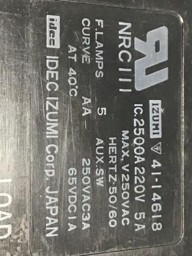 Used IDEC 5 Amp Circuit Breaker NRC111L/5A-AA #119677