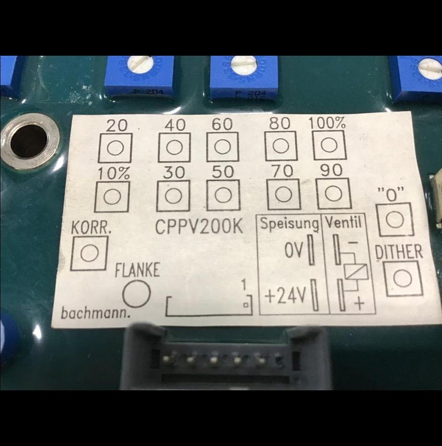Used BACHMANN ELECTRONIC B 2525/00 Amplifier CPPV200K Used