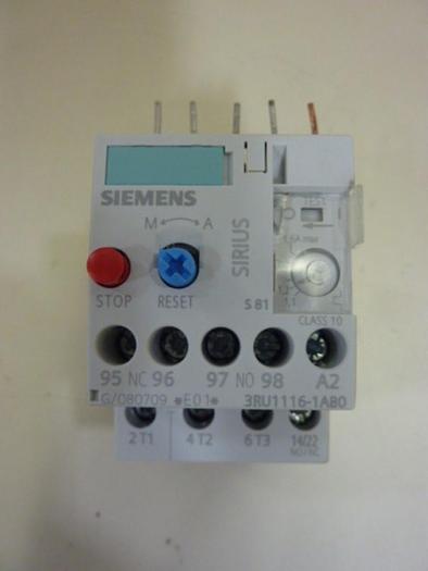 Used SIEMENS Overload Relay 3RU1 116-1AB0 #76120