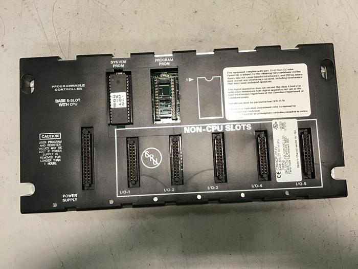 Used GENERAL ELECTRIC 5 Slot w/ CPU IC693CPU313V #140069