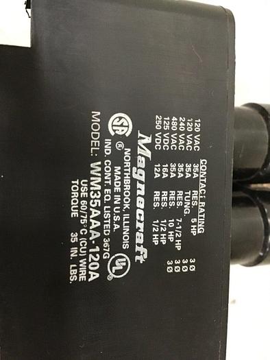 Used MAGNECRAFT Contactor WM35AAA-120A #119058