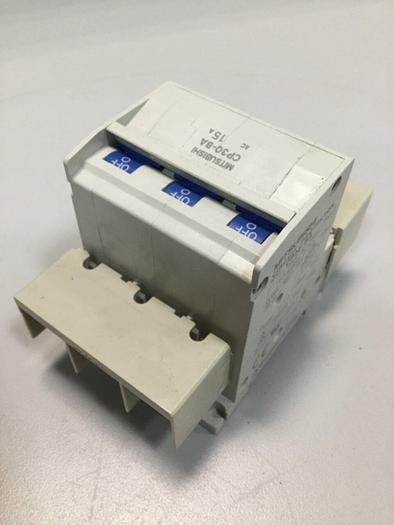Used MITSUBISHI 15 Amp Circuit Protector CP30-BA-3P-15A Used